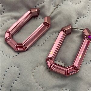 Swarovski Elegant Pink Geometric Earrings